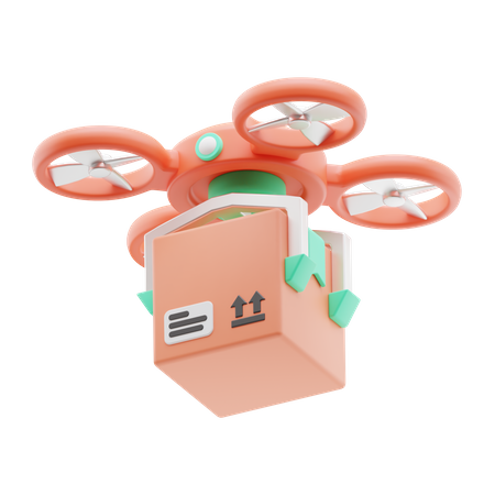 Drone Delivery Service  3D Icon