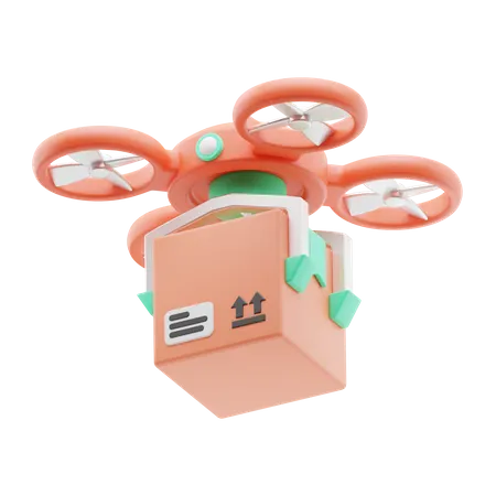 Drone Delivery Service  3D Icon