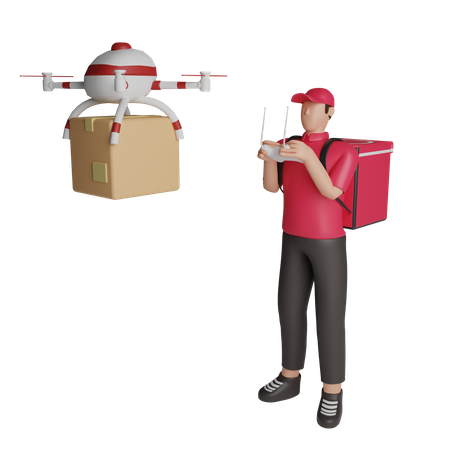 Drone delivery service  3D Icon