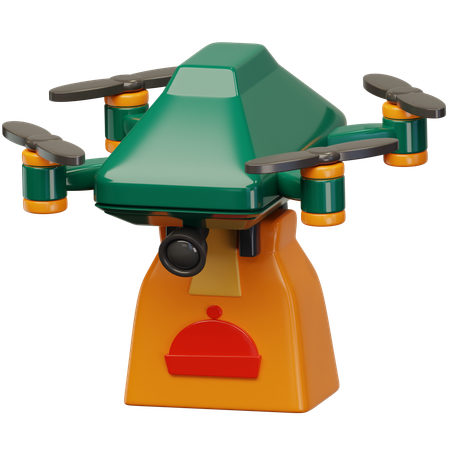 Drone Food Delivery  3D Icon