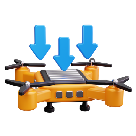 Drone Landing  3D Icon