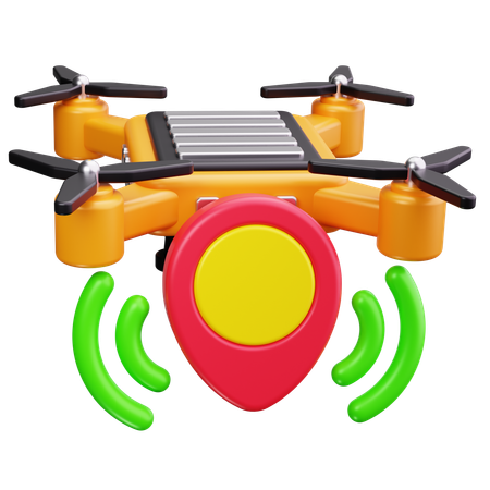 Drone Location  3D Icon