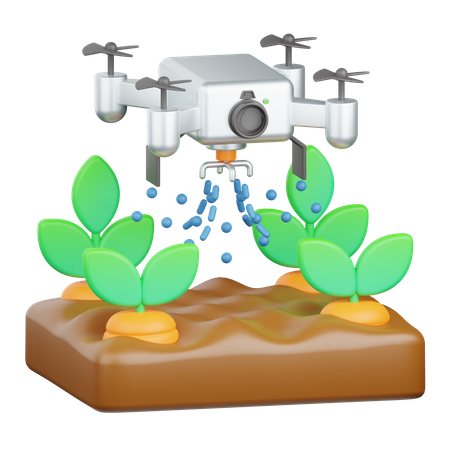 Rega de drone  3D Icon