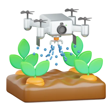 Drone De Renderizacao 3 D Isolado Util Para Agricultura Tecnologia Fazenda Inteligente E Design De Inovacao 3D Icon