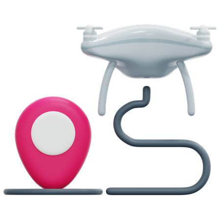 Drone Route  3D Icon