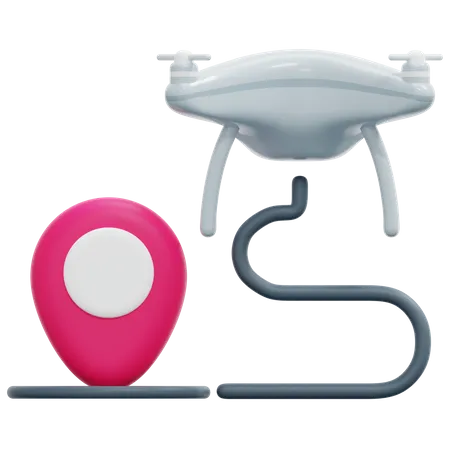 Drone Route  3D Icon