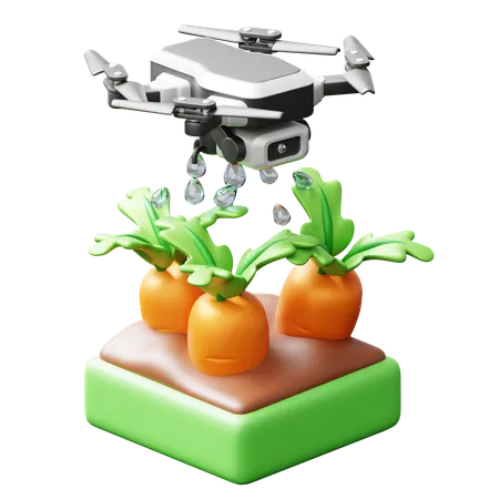 Drone Watering  3D Icon