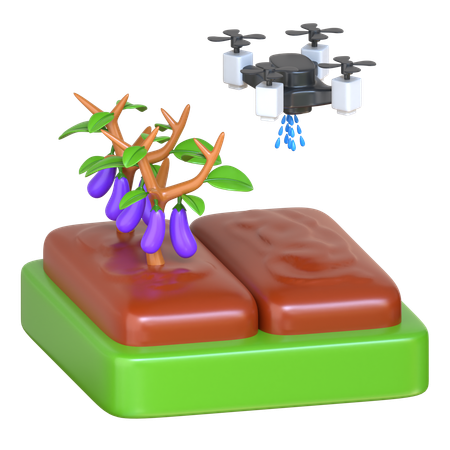 Drone Watering  3D Icon