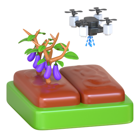 Drone Watering  3D Icon