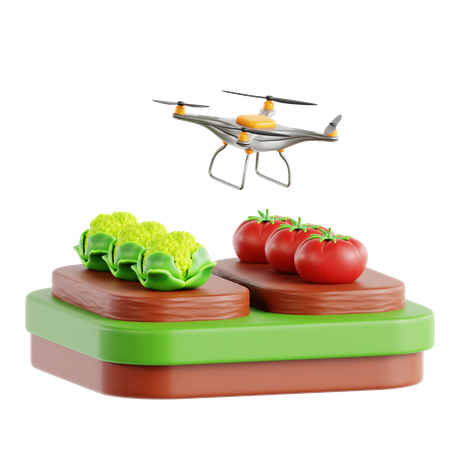 Drones agrícolas  3D Icon