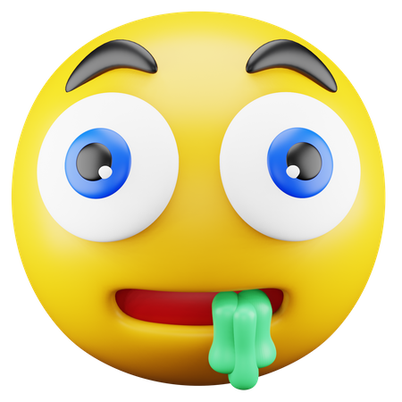 Drooling Emoji  3D Icon