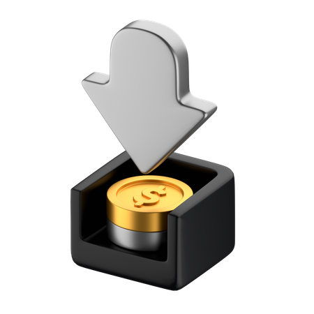 Drop Coin  3D Icon