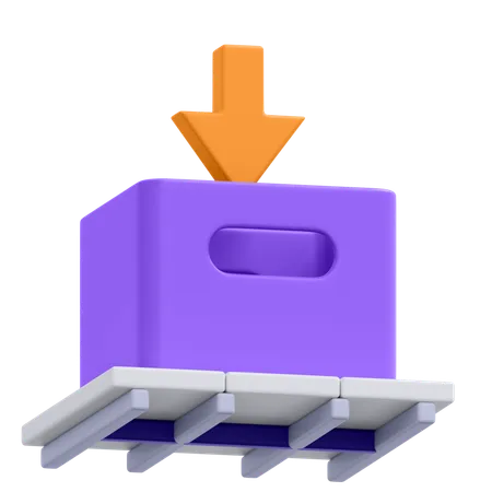 An Icon Of Drop The Package In 3 D Format 3D Icon