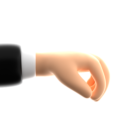 Drop Hand Gesture  3D Icon