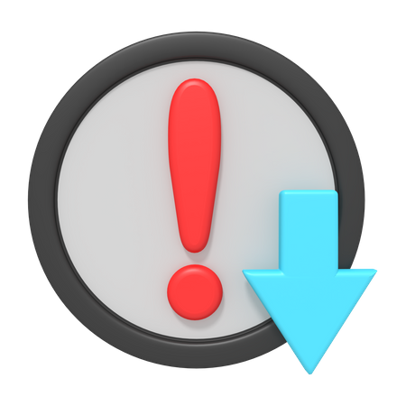 Drop Warning  3D Icon