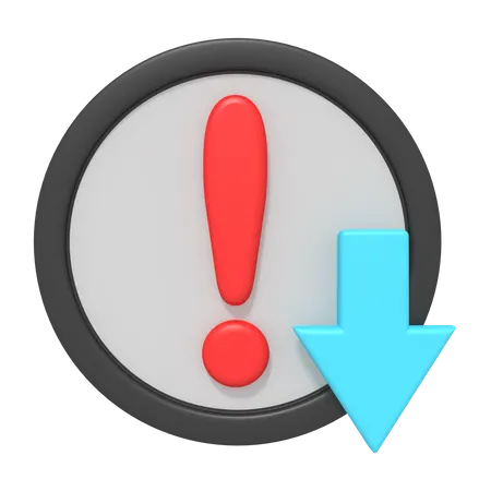 Drop Warning  3D Icon