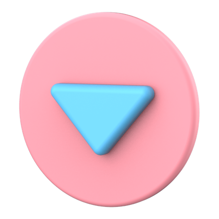 Dropdown button  3D Illustration