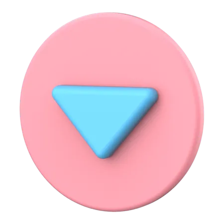 Dropdown button  3D Illustration