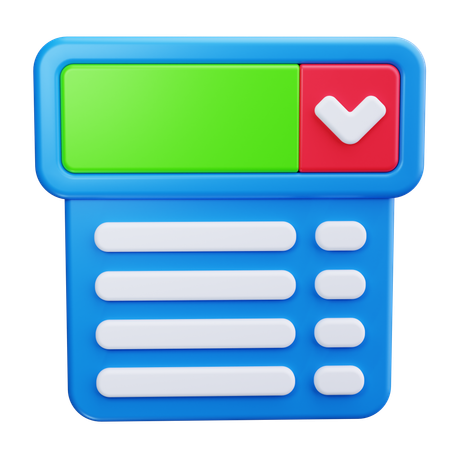 Dropdown-Menü  3D Icon