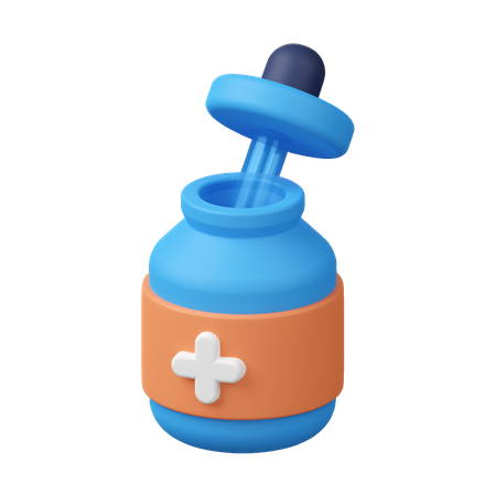 Dropper Bottle 3D Icon