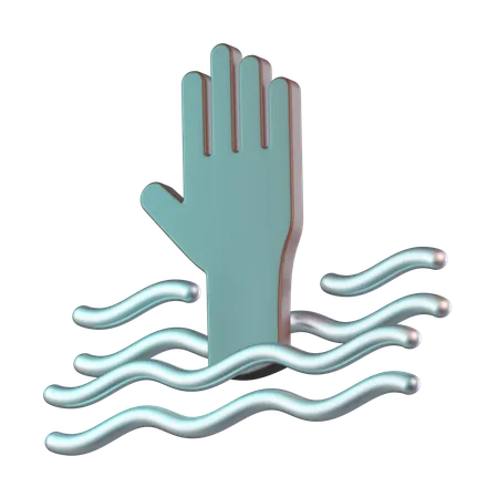 Drown Sign  3D Icon