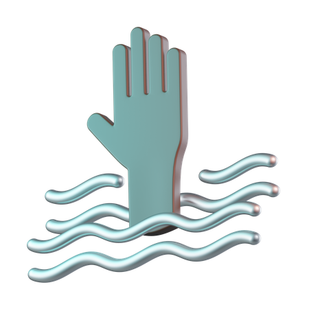 Drown Sign  3D Icon