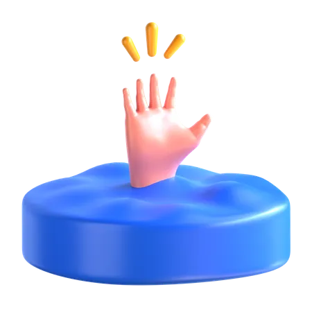 Drowning 3 D Rescue And Response Icon 3D Icon