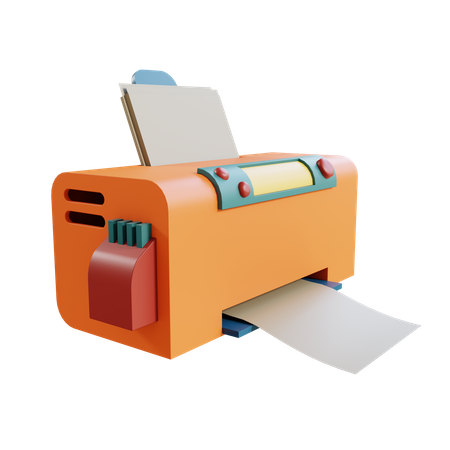 Drucker  3D Illustration