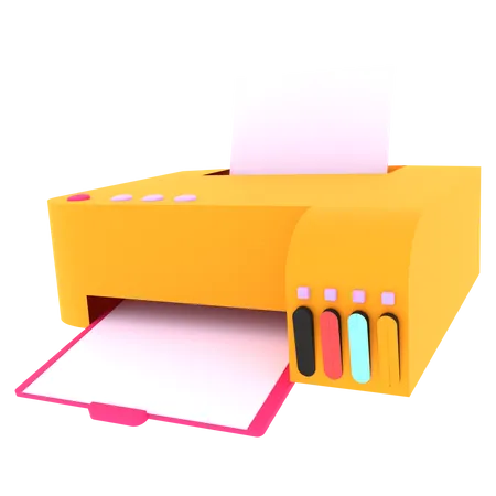 Drucker  3D Illustration