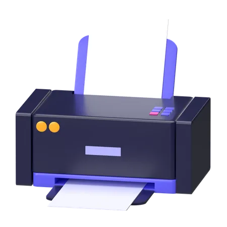 Drucker mit Papier  3D Icon