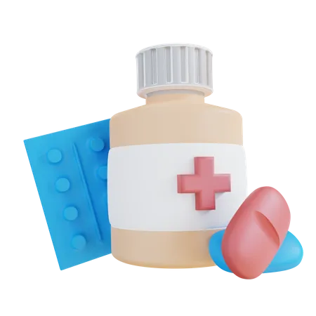 3 D Illustration Of Capsule Tan Tablet Medicine 3D Icon