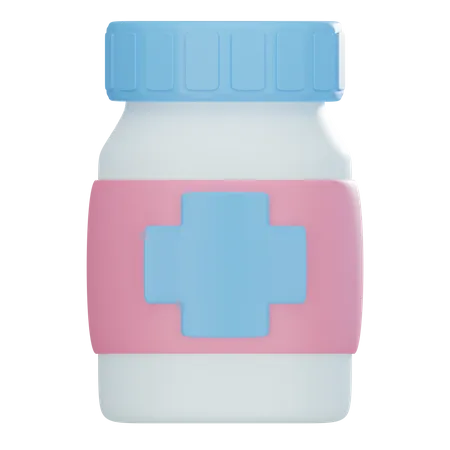 Drug Bottle 3 D Icon 3D Icon