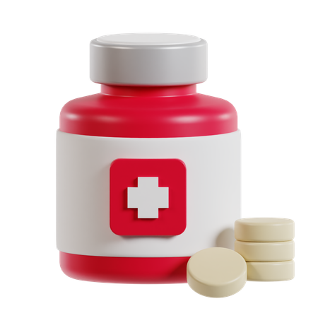 Drug Bottle  3D Icon