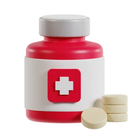 Drug Bottle  3D Icon