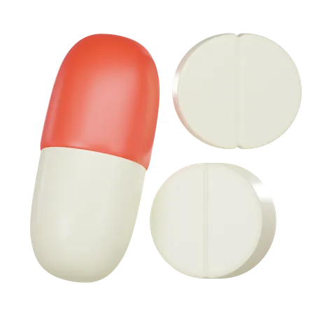 3 D Drugs Medicine Capsule 3D Icon