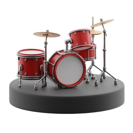ドラムキット  3D Icon