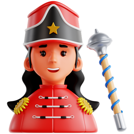 Drum Major  3D Icon