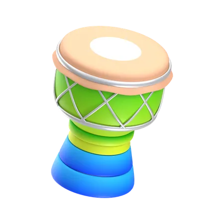 Mardi Gras Drum Percussion Icon 3 D Rendering Illustration 3D Icon