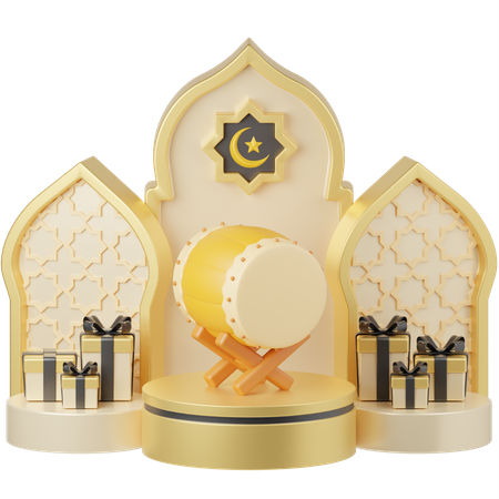 Ramadan-Trommel  3D Illustration