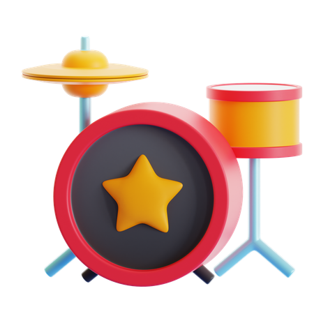 ドラムセット  3D Icon