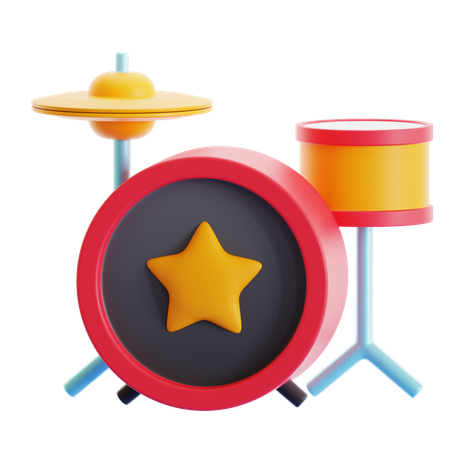Drum Set  3D Icon