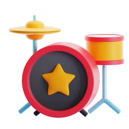 Drum Set  3D Icon