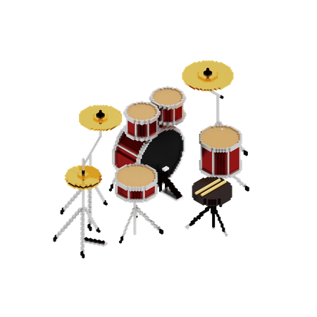 Drum Set  3D Icon