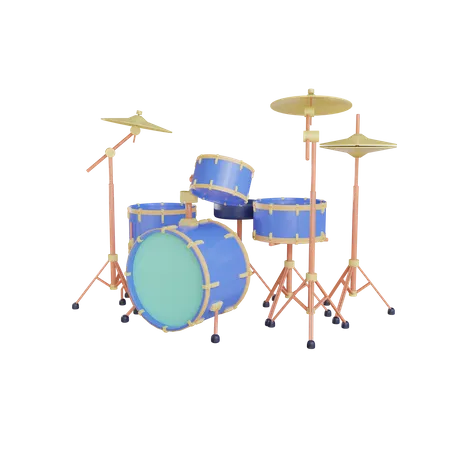 Drum Set  3D Illustration