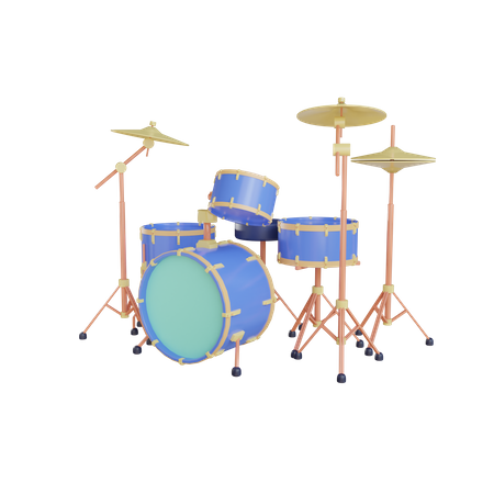 Drum Set 3D Illustration