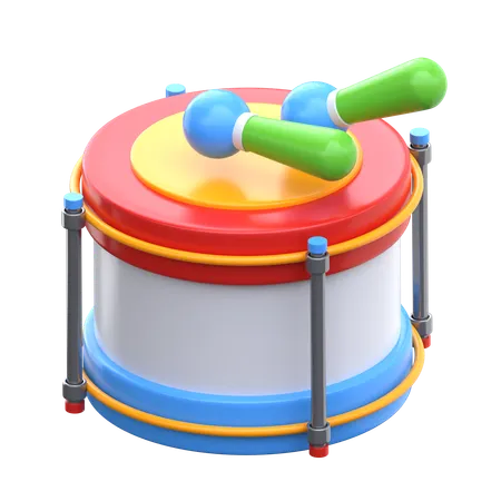 Drum Toy 3 D Kindergarten Icon 3D Icon