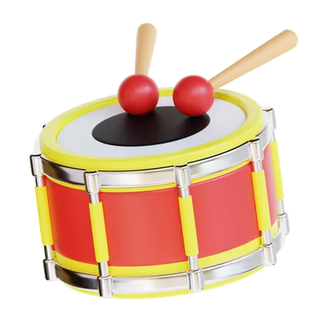 3 D Rendering Drum Toy Icon Illustration 3D Icon