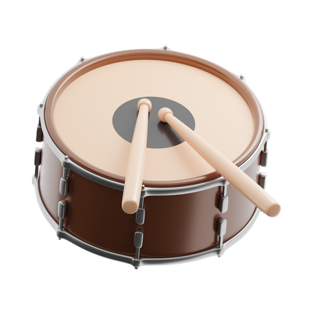 Drum with drumstick  3D Icon