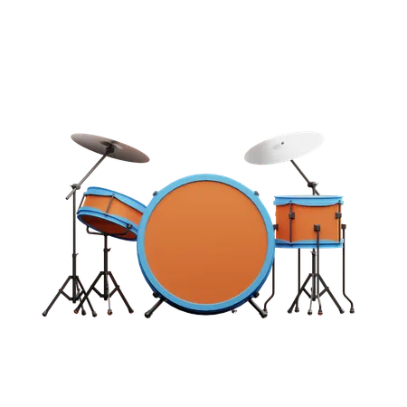 3 D Music Icons Illustration Drums 3D Icon