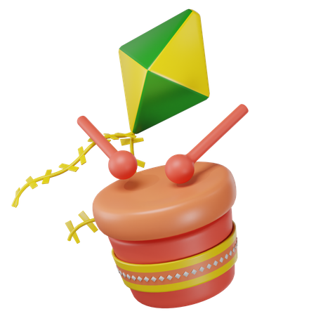 Drums And Pennants  3D Icon